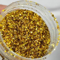 Glitter Escarcha en Polvo - Frasco Chico Dorado