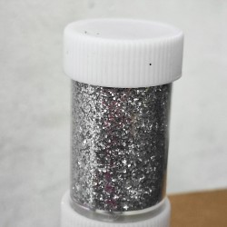 Glitter Escarcha en Polvo - Frasco Chico Plateado
