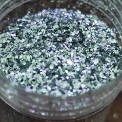 Glitter Escarcha en Polvo - Frasco Chico Plateado
