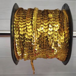 Lentejuela Concava - Dorado (x10 metros)