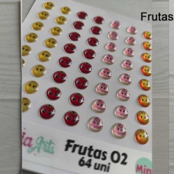 Frutas 3D Resinados - Nivia Arts Frutas02- Tamaño MINI 64unidades✔️