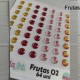 Frutas 3D Resinados - Nivia Arts Frutas02- Tamaño MINI 64unidades✔️