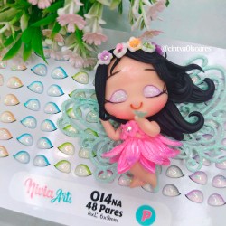 Párpados 3D Resinados - Nivia Arts Párpados 014- 4x6mm✔️