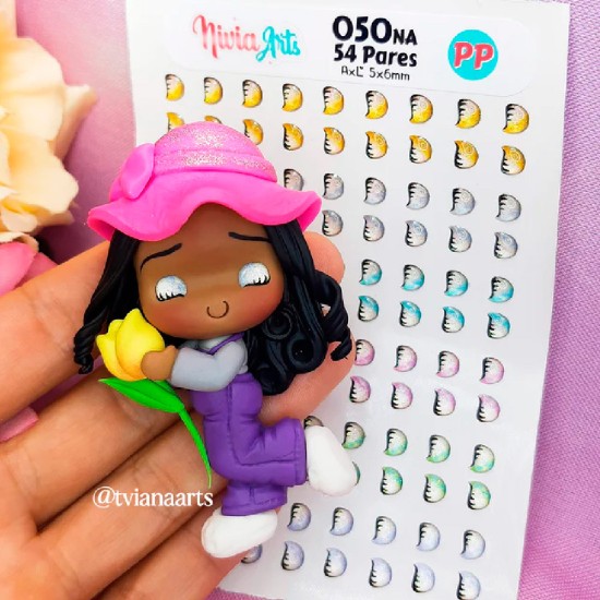 Párpados 3D Resinados - Nivia Arts Párpados 050- 4x6mm✔️