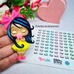 Párpados 3D Resinados - Nivia Arts Párpados 050- 4x6mm✔️