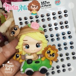 Ojos 3D Resinados - Nivia Arts 357✔️