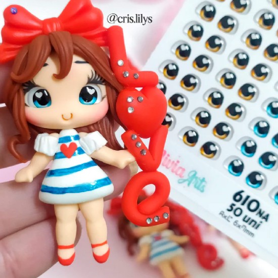 Ojos 3D Resinados - Nivia Arts 610✔️
