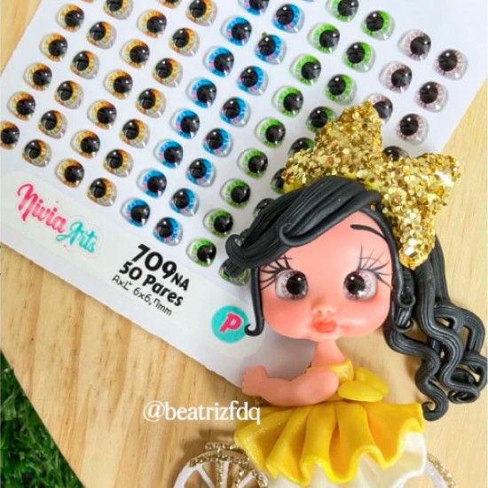 Ojos 3D Resinados - Nivia Arts 709✔️