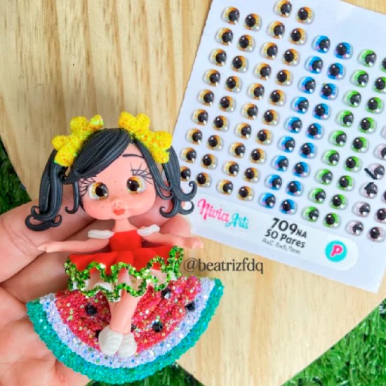 Ojos 3D Resinados - Nivia Arts 709✔️