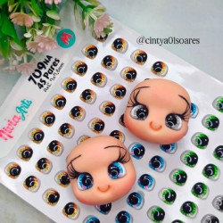 Ojos 3D Resinados - Nivia Arts 709✔️