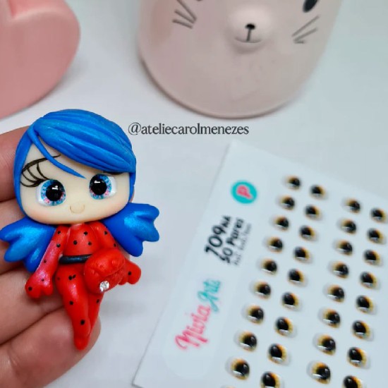 Ojos 3D Resinados - Nivia Arts 709✔️
