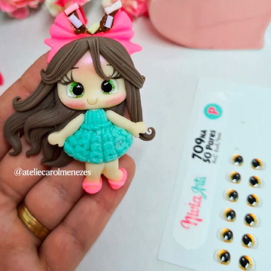 Ojos 3D Resinados - Nivia Arts 709✔️