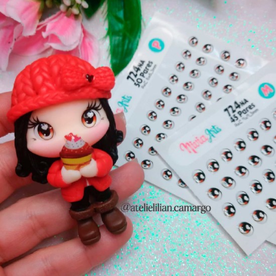 Ojos 3D Resinados - Nivia Arts 724✔️