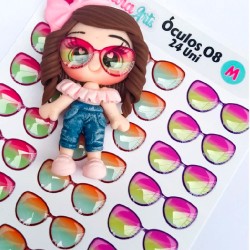 Lentes 3D Resinados - Nivia Arts Oculos08- Tamaño P 35unidades✔️