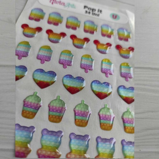 POP IT 3D Resinados - Nivia Arts POP IT- Tamaño U. 34unidades✔️