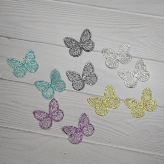 Mariposas de Encaje - Pack 10uds  (46x39mm)