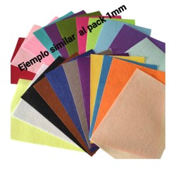 Fieltro Surtido 1mm- Pack 24 láminas (30x20cms)