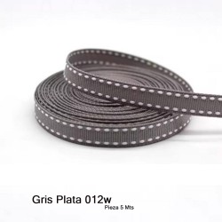 Cinta Gros Puntadas (25mm) - Pieza 5 metros GRIS PLATA #012W