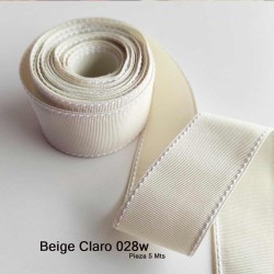 Cinta Gros Puntadas (38mm) - Pieza 5 metros Beige Claro 028w