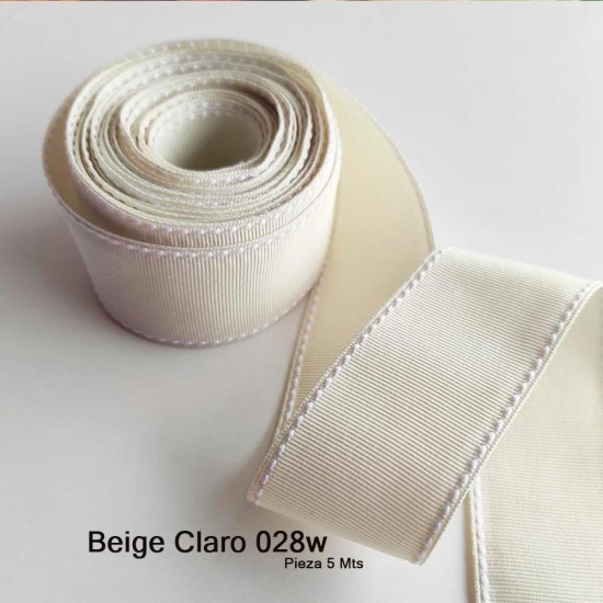 Cinta Gros Puntadas (9mm) - Pieza 5 metros BEIGE CLARO #028W