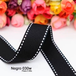 Cinta Gros Puntadas (38mm) - Pieza 5 metros NEGRO #030W