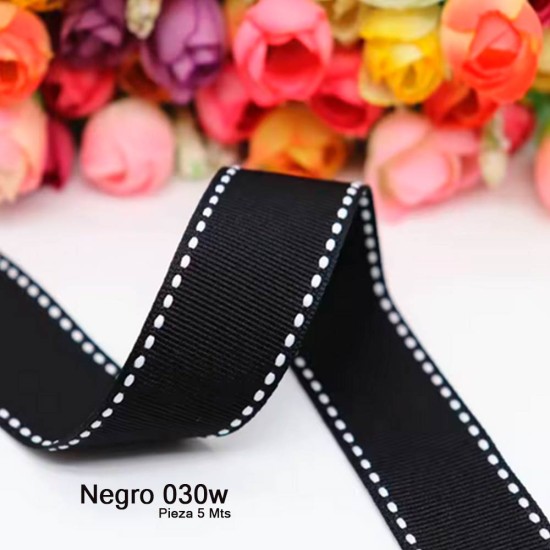 Cinta Gros Puntadas (38mm) - Pieza 5 metros NEGRO #030W