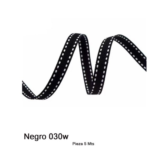 Cinta Gros Puntadas (9mm) - Pieza 5 metros NEGRO #030W