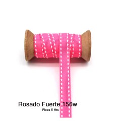 Cinta Gros Puntadas (9mm) - Pieza 5 metros ROSADO FUERTE #156W