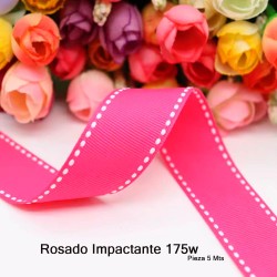 Cinta Gros Puntadas (38mm) - Pieza 5 metros ROSADO IMPACTANTE #175W