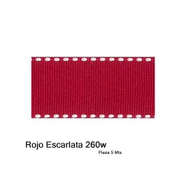 Cinta Gros Puntadas (25mm) - Pieza 5 metros ROJO ESCARLATA #260W