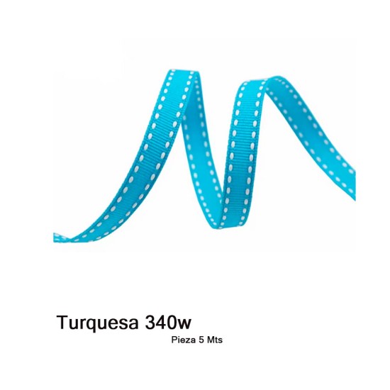 Cinta Gros Puntadas (25mm) - Pieza 5 metros TURQUESA #340W