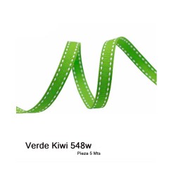 Cinta Gros Puntadas (25mm) - Pieza 5 metros VERDE KIWI #548W