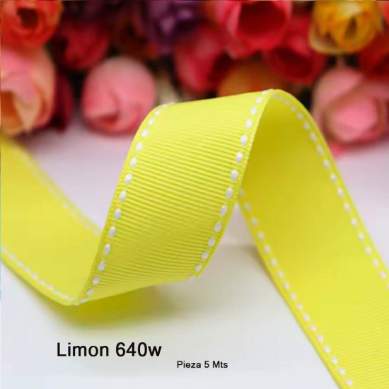 Cinta Gros Puntadas (38mm) - Pieza 5 metros LIMON #640W