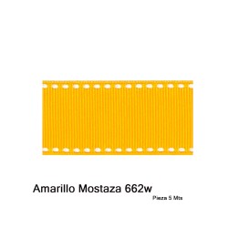Cinta Gros Puntadas (25mm) - Pieza 5 metros  AMARILLO MOSTAZA #662w