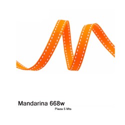 Cinta Gros Puntadas (25mm) - Pieza 5 metros MANDARINA #668W