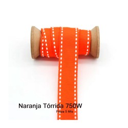 Cinta Gros Puntadas (25mm) - Pieza 5 metros  NARANJA TORRIDA #750W