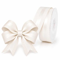 Cinta Gros Centro de Satín (38mm) Beige Claro #028 - Pieza 5 metros 