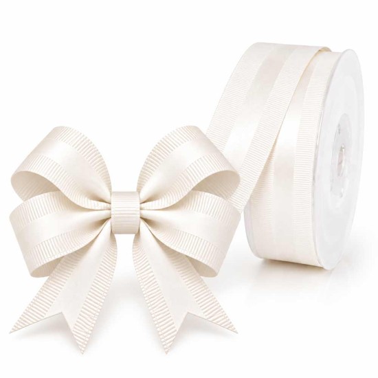 Cinta Gros Centro de Satín (38mm) Beige Claro #028 - Pieza 5 metros Cinta Gros Centro de Satín (38mm) Beige Claro #028 - Pieza 5 metros