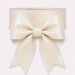 *DESCUENTO* Cinta de Cuerina (38mm) Pieza de 3mts  - Escamas Marfil