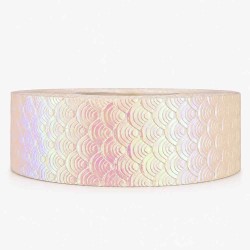 *DESCUENTO* Cinta de Cuerina (38mm) Pieza de 3mts  - Escamas Marfil