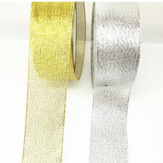 Cinta de Organza Metalizada 4cms - Rollo de 18,2mts