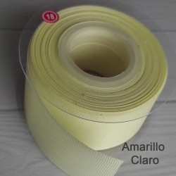 Cinta Gros de 1cm - #18 AMARILLO CLARO - Rollo de 13,7 metros