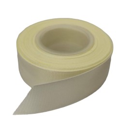 Cinta Gros de 1cm - # CRUDO MARFIL - Rollo de 13,7 metros