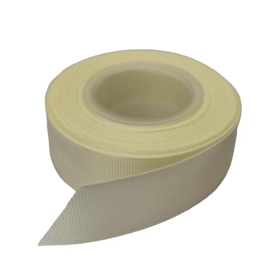 Cinta Gros de 2,5 cms - # CRUDO MARFIL - Rollo de 13,7 metros