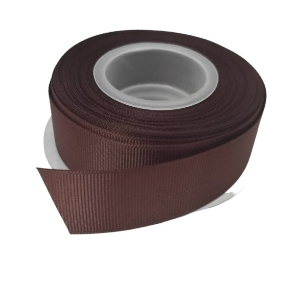 Cinta Gros de 2,5 cms - #4 MARRON CAFE - Rollo de 13,7 metros