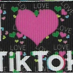 Cinta Gros AAA Por Metro (38mm) - Tik Tok Corazón ✔️