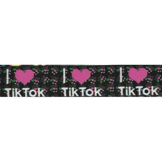 Cinta Gros AAA Por Metro (38mm) - Tik Tok Corazón ✔️