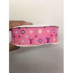 Cinta Gros AAA Por Metro (38mm) - LV Rosado✔️