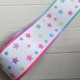 Cinta Gros Estampada 75mm #16 - Rollo 5 metros - Estrellas Blanco
