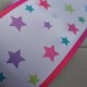 Cinta Gros Estampada 75mm #16 - Rollo 5 metros - Estrellas Blanco